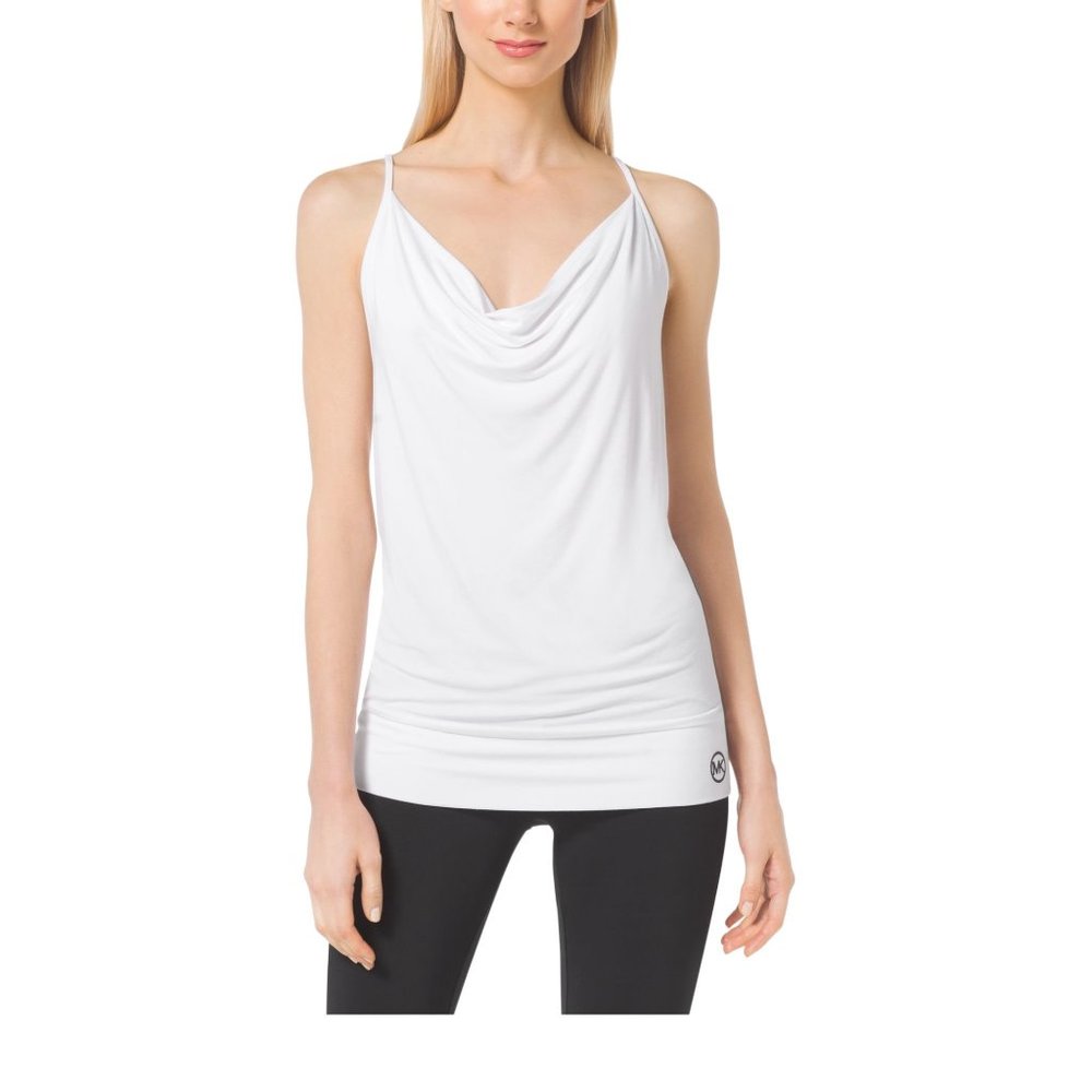 Michael Kors Cut-Out ScoopNeck Spaghetti Strap Top